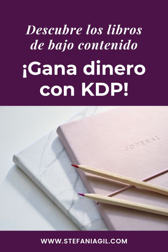 ganar dinero creando libros de bajo contenido y KDP
