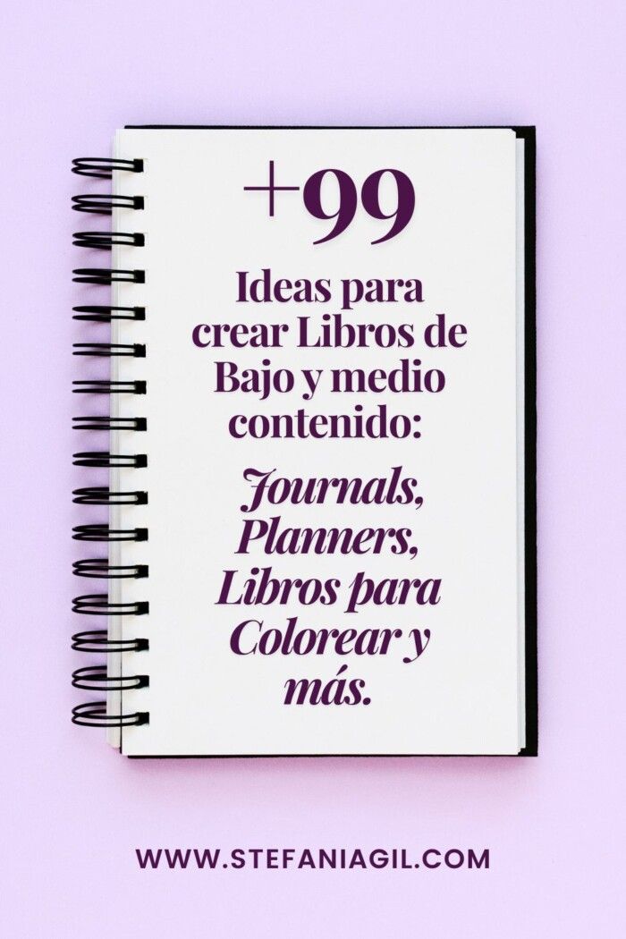 lista de ideas para crear libros de bajo contenido